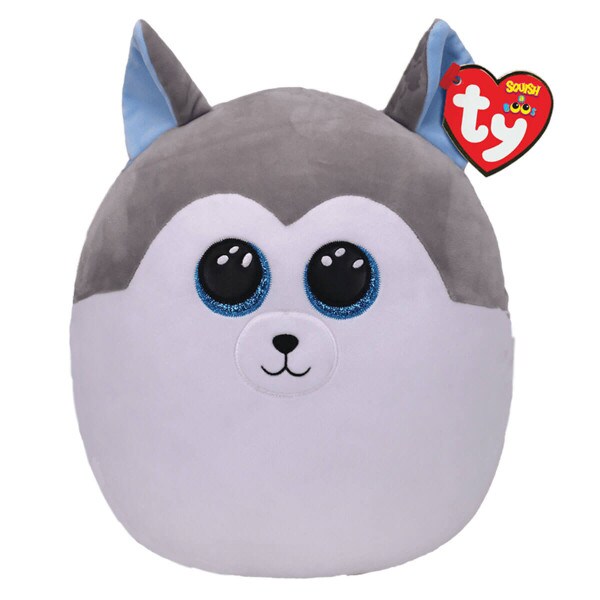 Gray and White Husky Beanie Squishy - Slush